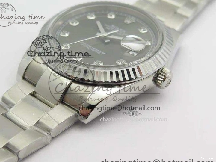 MiroTime 0105 GoodFit DateJust 41mm 126334 Noob 1:1 Best Edition Fluted Bezel Gray Diam Dial On SS Oyster Bracelet A 3585